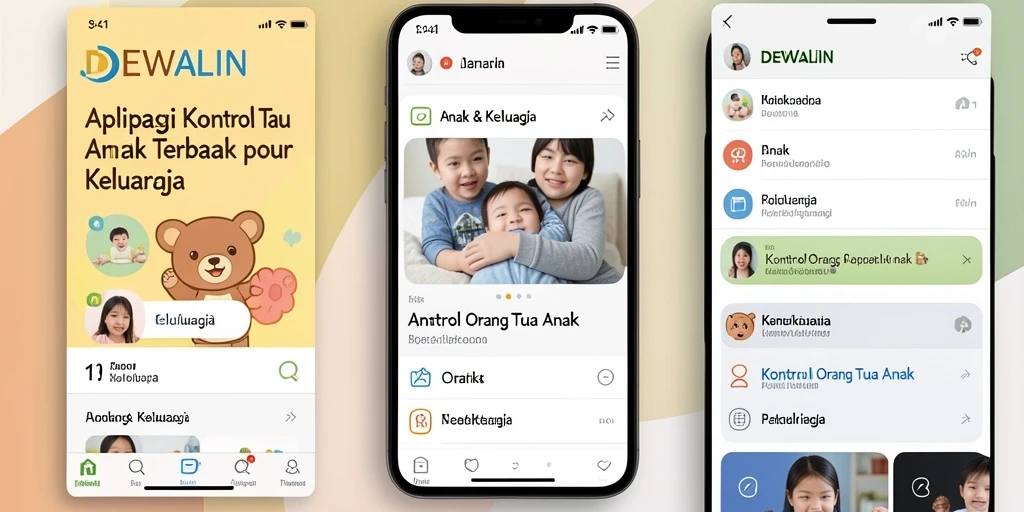 Antarmuka DEWALIN yang intuitif untuk kontrol orang tua anak.