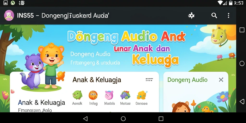 Tampilan antarmuka aplikasinya yang menarik dan ramah anak.