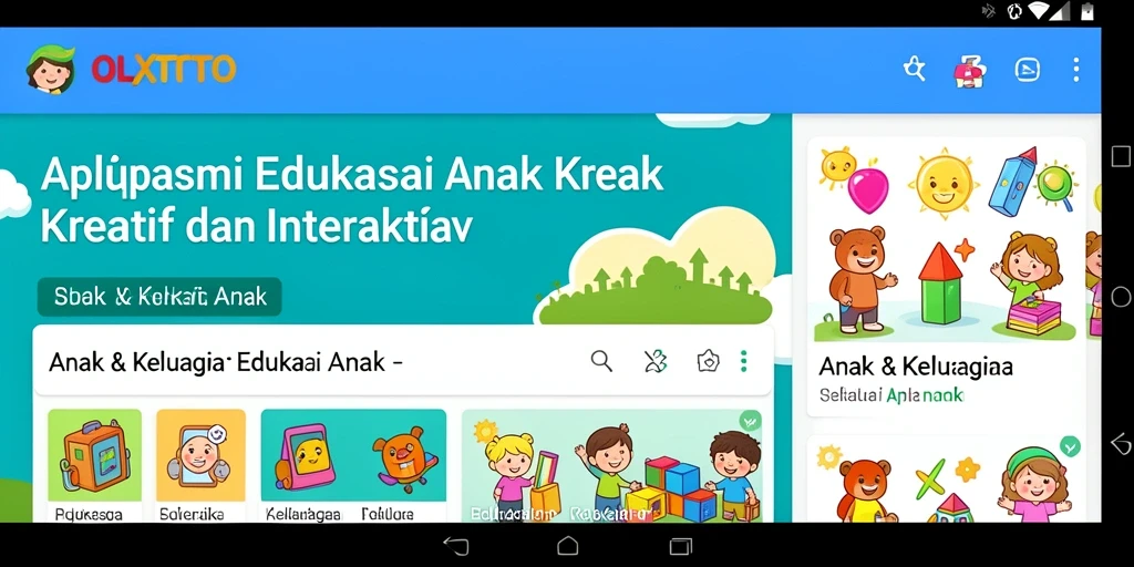 Antarmuka menarik dan edukatif dari OLXTOTO untuk anak-anak.