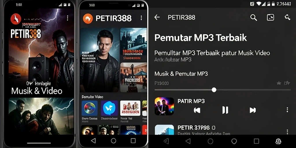 Tampilan antarmuka aplikasi PETIR388 yang modern dan user-friendly.