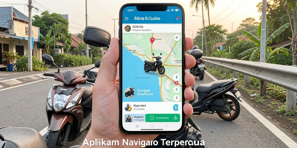 Antarmuka pengguna QQNUSA yang ramah dan informatif untuk navigasi motor.