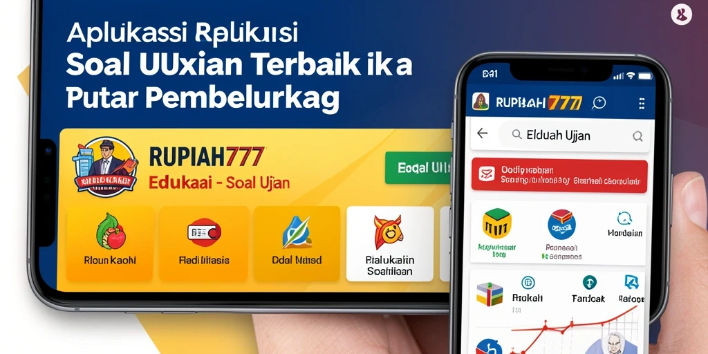 Antarmuka aplikasi RUPIAH777 yang menampilkan soal ujian.