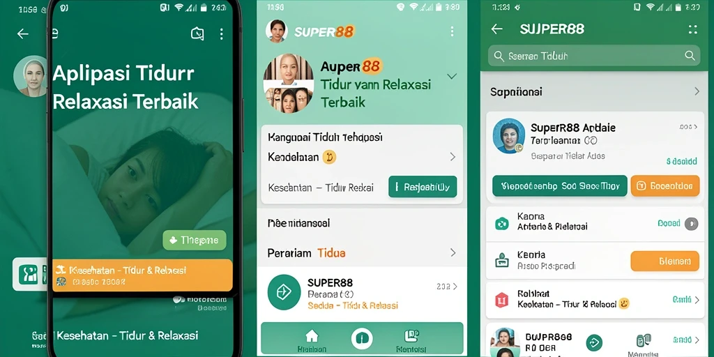 Antarmuka SUPER88 yang ramah pengguna untuk tidur dan relaksasi.