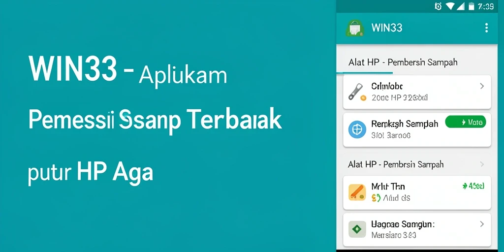 Tampilan antarmuka WIN33 dengan fitur pembersihan cepat.